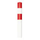 Moravia Borne de protection acier rouge/blanc 159 × 1600 × 1200 mm hors sol-1