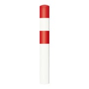 Moravia Borne de protection acier rouge/blanc 159 × 1600 × 1200 mm hors sol