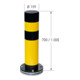 Moravia Borne de dissuasion SWING, pivotante, acier, jaune/noir, à cheviller, 159 mm-4