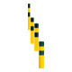Moravia Bornes de protection en acier S noir/jaune 90 × 1600 mm-4