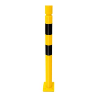 MORAVIA Bornes de protection FLEX Ø 80 mm H 1.000 mm jaune-noir à cheviller