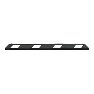 MORAVIA Butée de roue Park-AID 1.800 mm noir avec bandes réfléchissantes blanches et matériel de fixation inclus