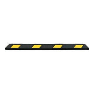 MORAVIA Butée de roue Park-AID 1.800 mm noir jaune avec bandes réfléchissantes et matériel de fixation inclus