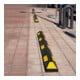 MORAVIA Butée de roue Park-AID 1.800 mm noir jaune avec bandes réfléchissantes et matériel de fixation inclus