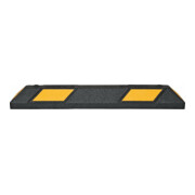 MORAVIA Butée de roue Park-AID 900 mm noir jaune avec bandes réfléchissantes et matériel de fixation inclus