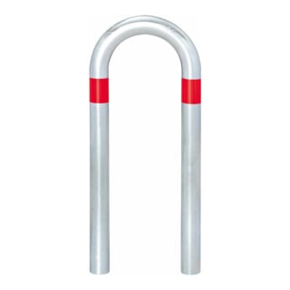 MORAVIA CITY Protection tubulaire petite 800 × 360 mm acier galvanisé à chaud anneaux réfléchissants rouges