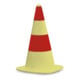 MORAVIA Cônes de signalisation JUNIOR mélange caoutchouc jaune 510 mm avec 2 anneaux rouges