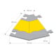 Moravia Coudière droite pour passerelle câble 5 canaux, caoutchouc dur, avec couvercle, 590×570×50 mm