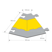 Moravia Coudière droite pour passerelle câble 5 canaux, caoutchouc dur, avec couvercle, 590×570×50 mm-4