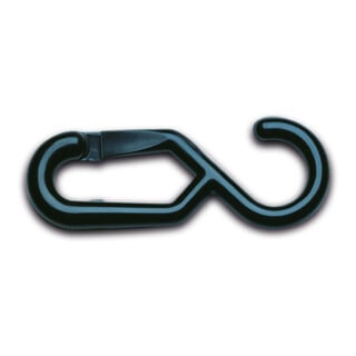 MORAVIA Crochet d’accrochage 8 mm polyamide noir, pack de 10