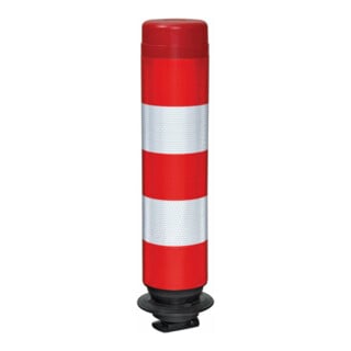 MORAVIA Cylindre à came FlexPin 46-TL 100 mm 460 mm rouge/blanc entièrement rétro-réfléchissant