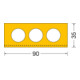 Moravia Déflecteur de rampe MORION 35 x 90 mm L 1000 mm avec plaque perforée en acier intégrée