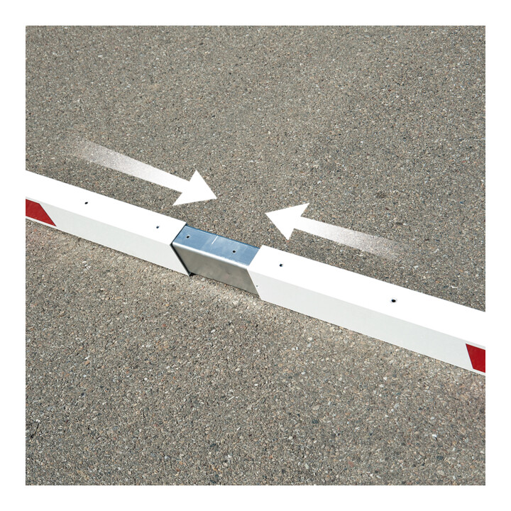 MORAVIA Durchfahrt-Begrenzer starr H 3010mm B 8230mm rot Alu rot/weiß