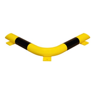 Moravia Eckrammschutz-Balken schwarz/gelb Rundrohr 76 x 3,0 mm Seitenlänge 638 mm