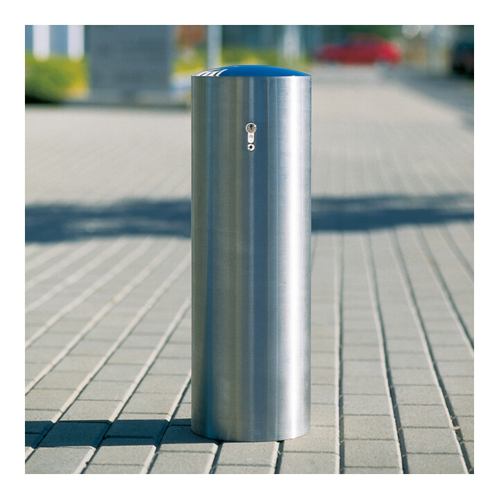 MORAVIA Edelstahlpoller BERLIN XL 204/1000 mm Überflur 600 mm mit Zylinderschloss