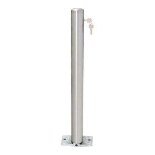 MORAVIA Edelstahlpoller MILANO H 925 mm zum Umlegen mit Zylinderschloss