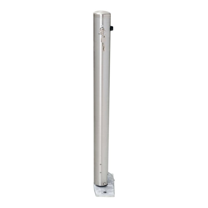 MORAVIA Edelstahlpoller MILANO H 925 mm zum Umlegen mit Zylinderschloss