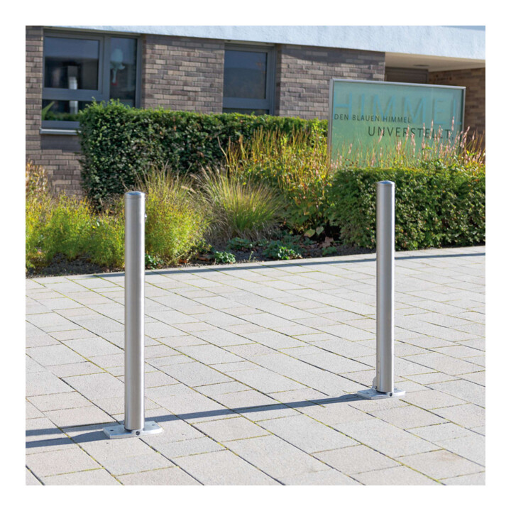 MORAVIA Edelstahlpoller MILANO H 925 mm zum Umlegen mit Zylinderschloss