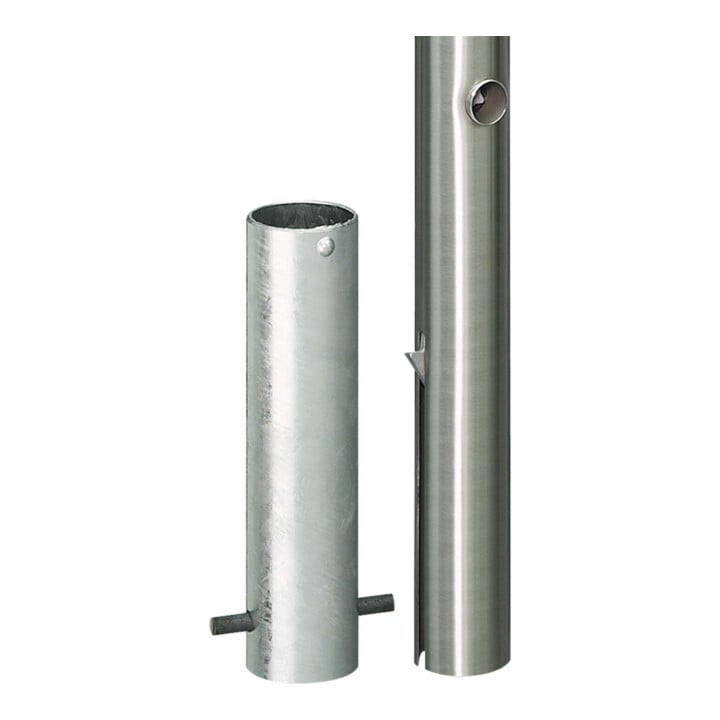 MORAVIA Edelstahlpoller MILANO Ø 102mm H 925 mm herausnehmbar Dreikantverschluss