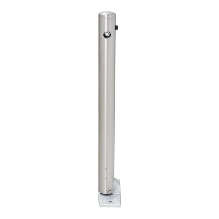 MORAVIA Edelstahlpoller MILANO Ø 76mm H 925mm zum Umlegen mit Dreikantverschluss
