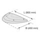 Moravia Fahrbahnschwelle SafeRide-50 Abschlusselement mit Zapfen schwarz 900 x 450 x 50 mm