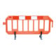 Moravia Grille plastique avec pied anti-chute 2000 × 1000 × 50 mm orange + rouge/blanc-1