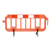 Moravia Grille plastique avec pied anti-chute 2000 × 1000 × 50 mm orange + rouge/blanc