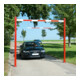 MORAVIA Höhenabhängung für Durchfahrt-Begrenzer B 4000mm Aluminium rot/weiß