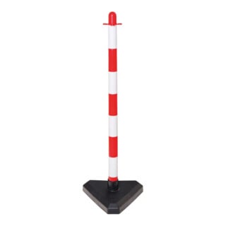 Moravia Kettenständer leicht rot/weiß 40 x 870 mm Dreiecksfuß Kunstständer + betongefüllt