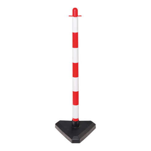 Moravia Kettenständer leicht rot/weiß 40 x 870 mm Dreiecksfuß Kunstständer + betongefüllt