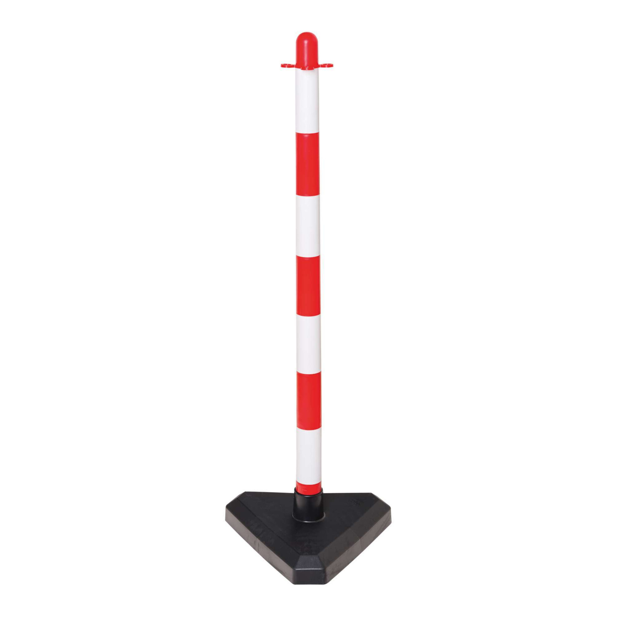 Moravia Kettenständer leicht rot/weiß 40 x 870 mm Dreiecksfuß Kunstständer + betongefüllt