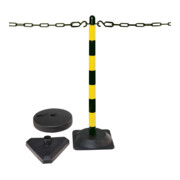 Moravia Kettenständer Set mit Dreiecksfuß schwarz/gelb 10 m Kette + Verbinder + Haken 6 Stk.-4