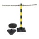 Moravia kettinghouder set met driehoekige basis zwart/geel 10 m ketting + connector + haak 6 st.