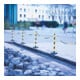 Moravia kettinghouder set met driehoekige basis zwart/geel 10 m ketting + connector + haak 6 st.