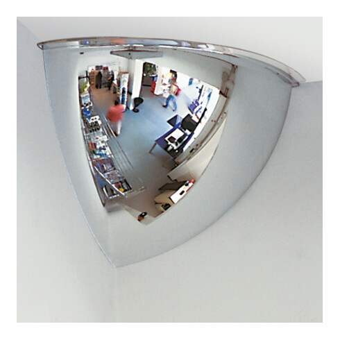 Moravia Kugelspiegel 90° aus Acrylglas 2-Wege-Spiegel 300 x 300 x 240 mm