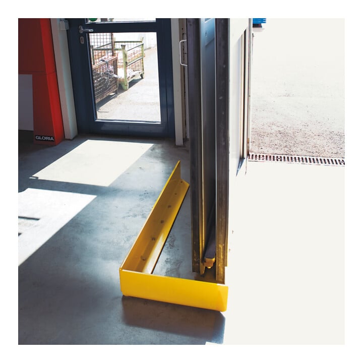 Moravia Leitbord jaune 1200 x 150 x 100 mm, 6 mm coins arrondis en tôle d'acier