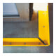 Moravia Leitbord jaune 1200 x 150 x 100 mm, 6 mm coins arrondis en tôle d'acier