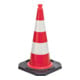 Moravia Leitkegel TL H.500mm BAST geprüft,2 Streifen G. 3,20 kg,33x33 cm-1