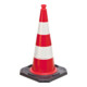 Moravia Leitkegel TL H.500mm BAST geprüft,2 Streifen G. 3,20 kg,33x33 cm-4