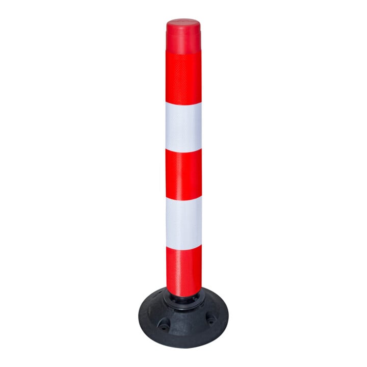 Moravia Leitzylinder FlexPin 100-TL voll retroreflektierend 100mm 1000mm rot/weiß