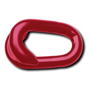 MORAVIA Maillon 7 mm acier galvanisé rouge revêtu de plastique, pack de 10