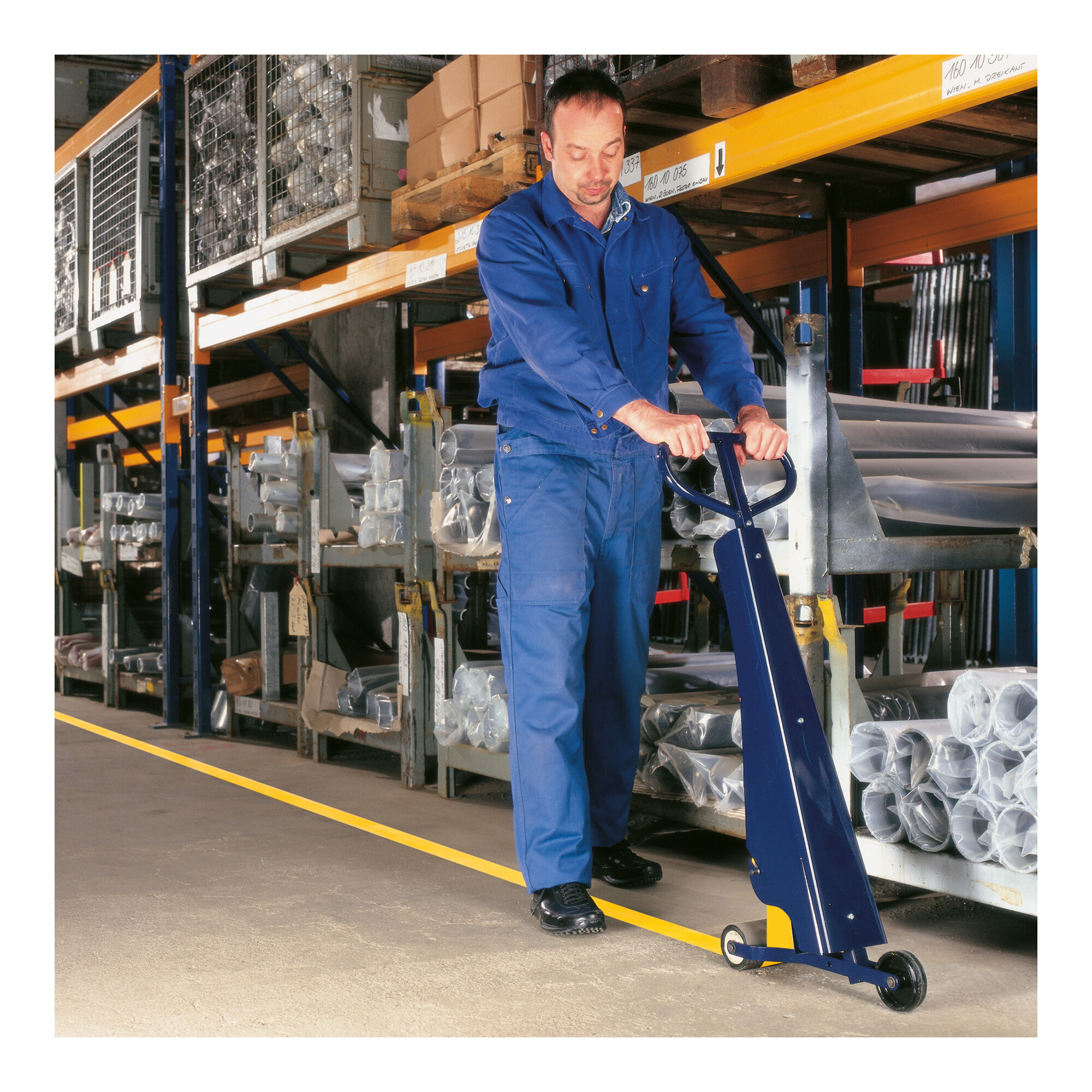 Moravia Markier-Set PROline-tape Gerät 2 Rollen orange 75 mm x 33 m + Schlagschnur + Kreide