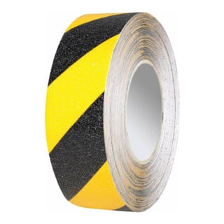 MORAVIA Marquage au sol PROline-tape Vinyle 50 mm x 25 m jaune/noir autocollant adapté chariot élévateur