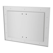 Moravia Miroir de circulation en acier inoxydable 400 × 600 mm cadre rouge/blanc + collier 76 mm-4