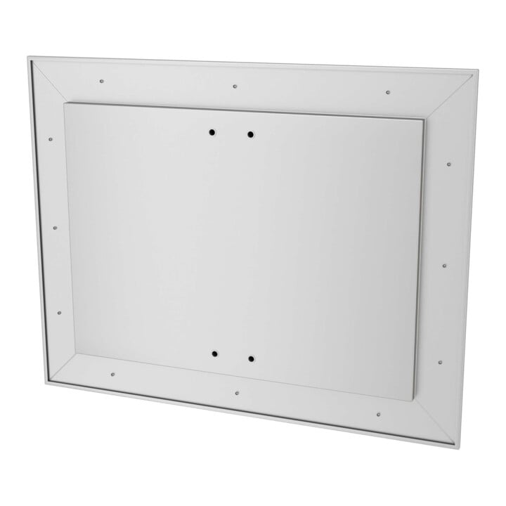 Moravia Miroir de circulation en acier inoxydable 400 × 600 mm cadre rouge/blanc + collier 76 mm