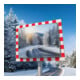 Moravia Miroir de circulation en acier inoxydable anti-buée/antigivre 600 × 800 + collier