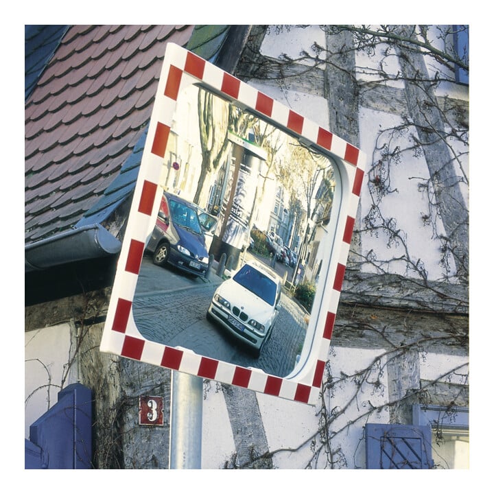 Moravia Miroir de circulation en verre Securit, 600 × 800 mm avec chauffage + collier 76