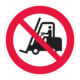 MORAVIA Panneau d’avertissement pliable en plastique rouge Symbole interdiction de chariots élévateurs