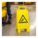 MORAVIA Panneau d’avertissement pliable jaune avec symbole de risque de glissade