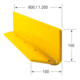 Moravia Panneau de signalisation jaune 800 × 150 × 100 mm, tôle d'acier 10 mm, coins arrondis-4